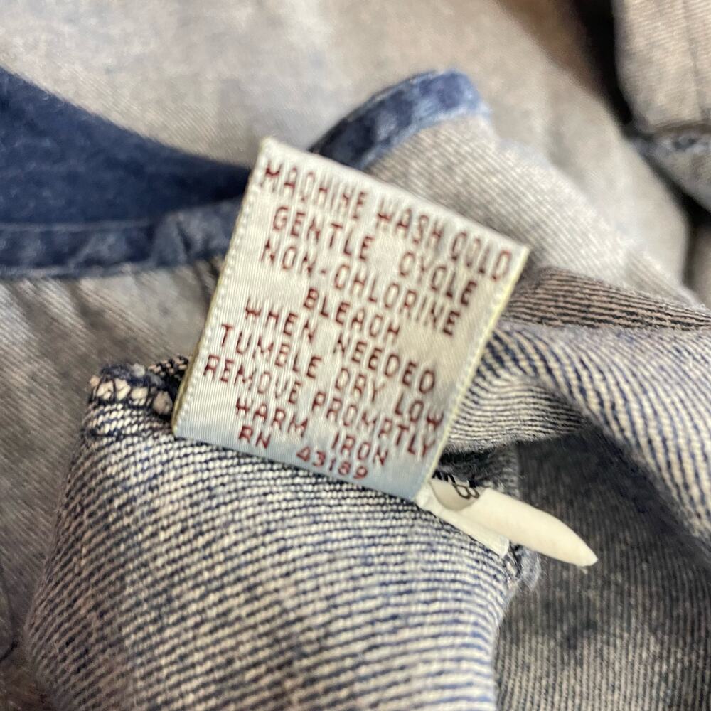 Susan Bristol Vintage Patchwork Embroidered Denim Boho Western Country Vest M - Picture 12 of 12